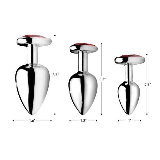 Picture of Red Heart Gem Anal Plug- Medium