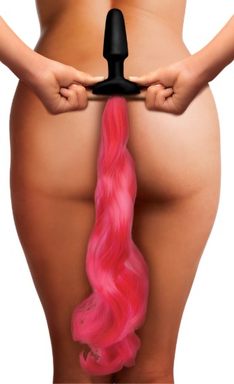 Picture of Hot Pink Pony Tail Anal Plug