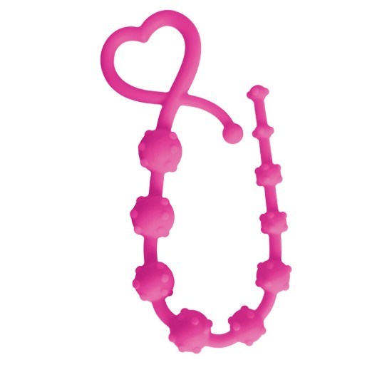 Picture of Hearts n Studs Silicone Anal Beads - Pink