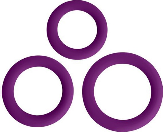 Picture of Love Ring Trio Silicone Cock Rings - Purple