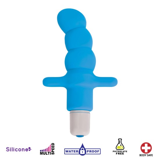 Picture of Desire Silicone Vibrating Anal Probe- Blue