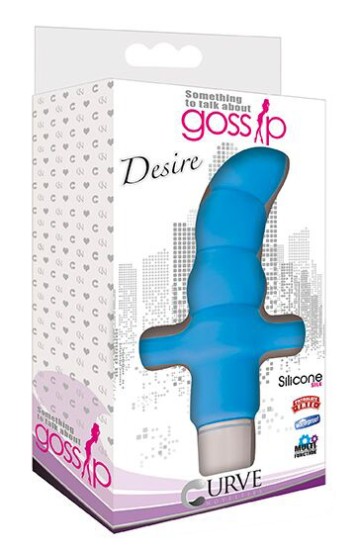 Picture of Desire Silicone Vibrating Anal Probe- Blue
