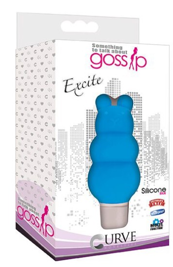 Picture of Excite Silicone Ripple Bullet Vibe- Blue