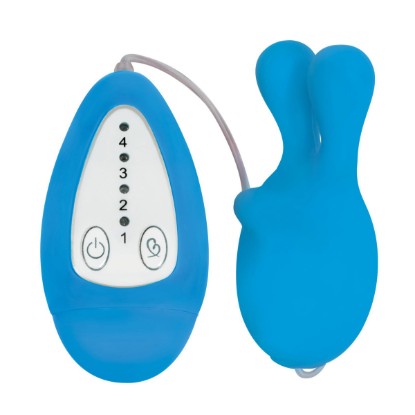 Picture of Bounce Silicone Bunny Bullet Vibe- Blue