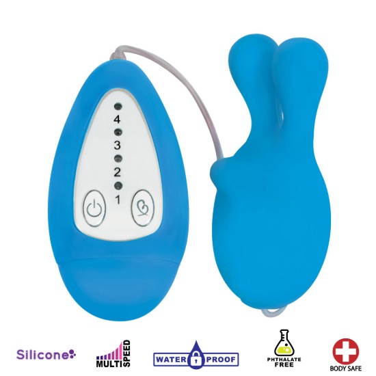 Picture of Bounce Silicone Bunny Bullet Vibe- Blue