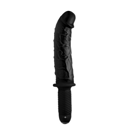 Picture of The Curved Dicktator 13 Mode Vibrating Giant Dildo Thruster - Black