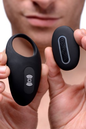 Picture of Silicone Vibrating Cock Ring with Remote Control