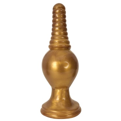 Picture of The King Ribbed Tip Anal Plug â€“ Gold
