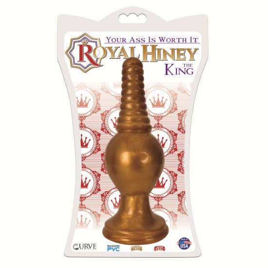 Picture of The King Ribbed Tip Anal Plug â€“ Gold