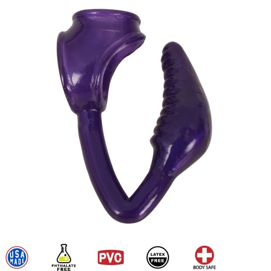 Picture of The Earl Cock and Ball Ring with Anal Plug -Purple