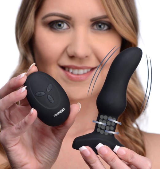 Picture of Slim M Curved Rimming Plug With Remote Control