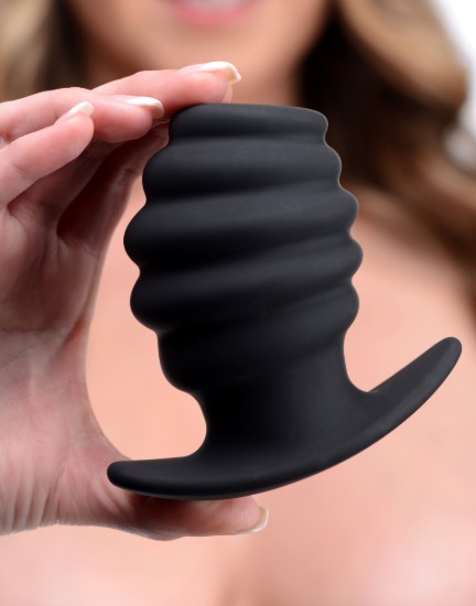 Picture of Hive Ass Tunnel Silicone Ribbed Hollow Anal Plug - Large