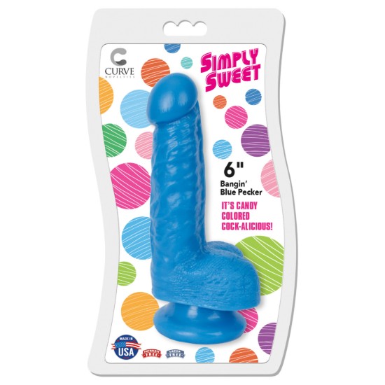 Picture of 6 Inch Bangin Pecker Dildo - Blue
