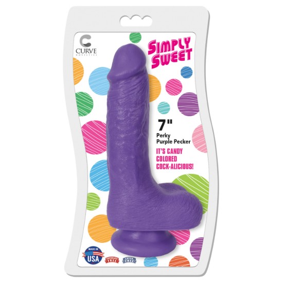 Picture of 7 Inch Bangin Pecker Dildo - Purple