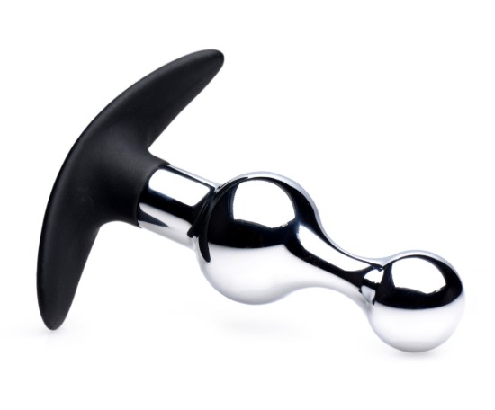 Picture of Dark Drop Metal and Silicone Beaded Anal Plug