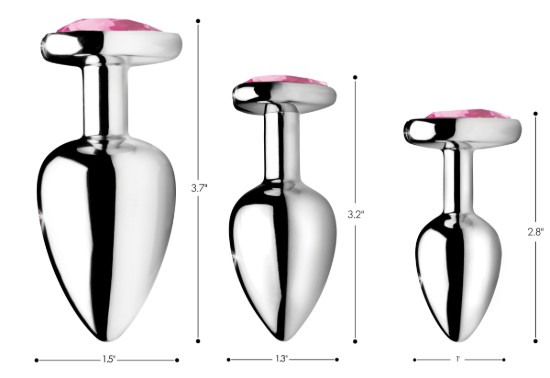 Picture of Pink Heart Anal Plug Set