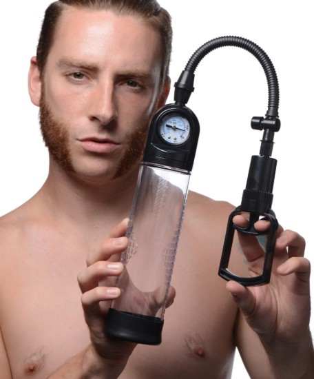 Picture of Trigger Penis Pump with Built-in Pressure Gauge