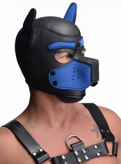 Picture of Spike Neoprene Puppy Hood - Blue