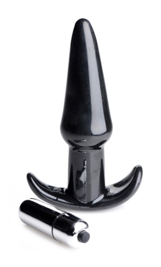 Picture of Smooth Vibrating Anal Plug - Black