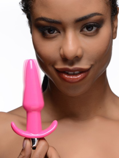 Picture of Smooth Vibrating Anal Plug - Pink