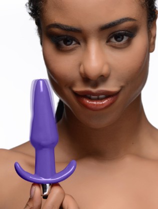 Picture of Smooth Vibrating Anal Plug - Purple