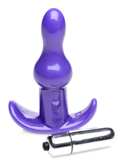 Picture of Bumpy Vibrating Anal Plug - Purple
