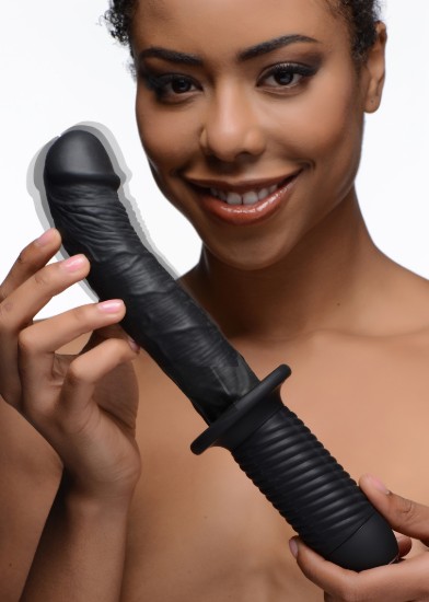 Picture of The Large Realistic 10X Silicone Vibrator with Handle