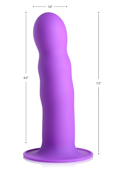 Picture of Squeezable Wavy Dildo - Purple
