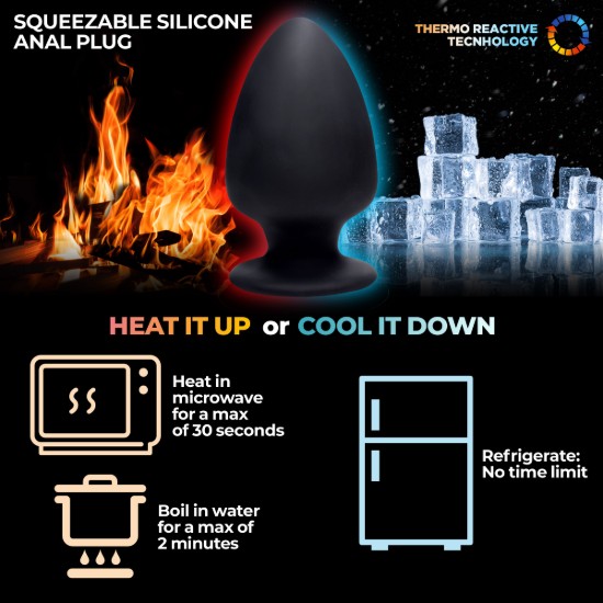 Picture of Squeezable Silicone Anal Plug - Large