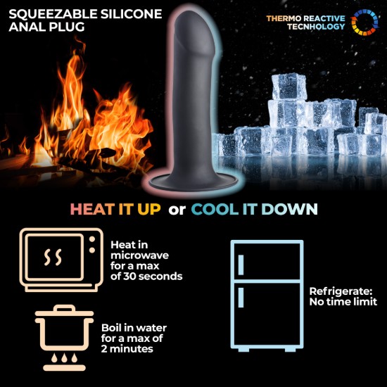 Picture of Squeezable Phallic Dildo - Black