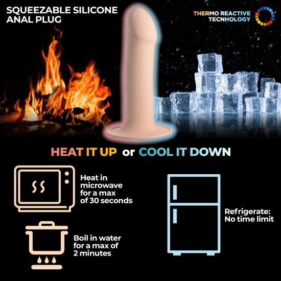 Picture of Squeezable Phallic Dildo - Beige