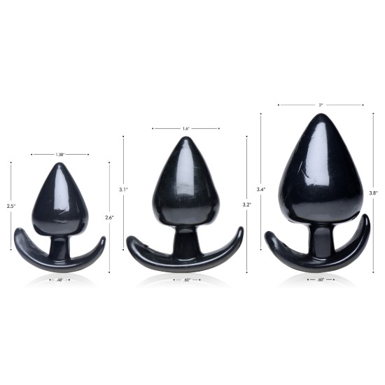 Picture of Triple Spades 3 Piece Anal Plug Set