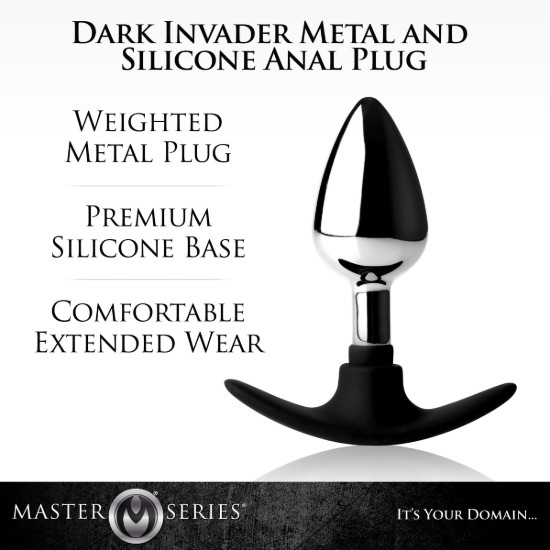Picture of Dark Invader Metal and Silicone Anal Plug - Medium