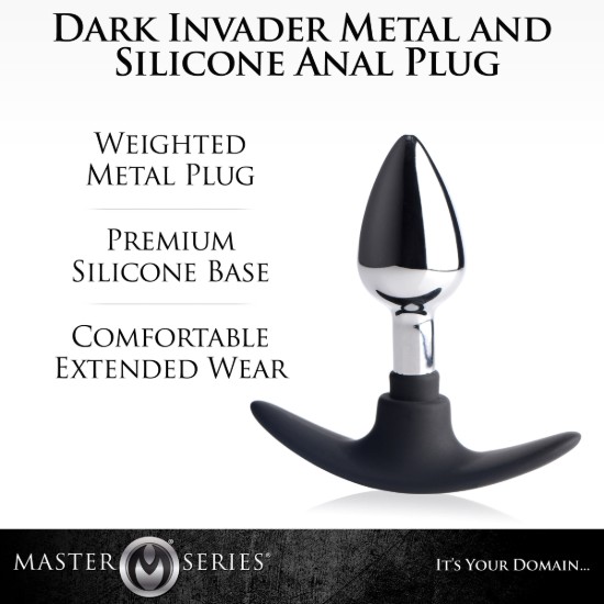 Picture of Dark Invader Metal and Silicone Anal Plug - Small