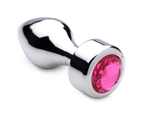 Picture of Hot Pink Gem Weighted Anal Plug - Medium