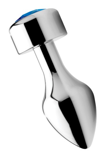 Picture of Blue Gem Weighted Anal Plug - Large