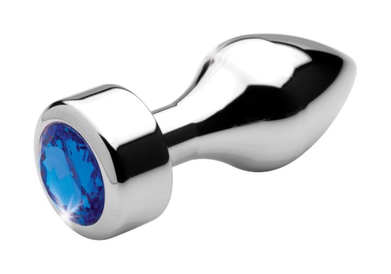 Picture of Blue Gem Weighted Anal Plug - Medium