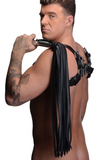 Picture of Leather Flogger with Stainless Steel Handle