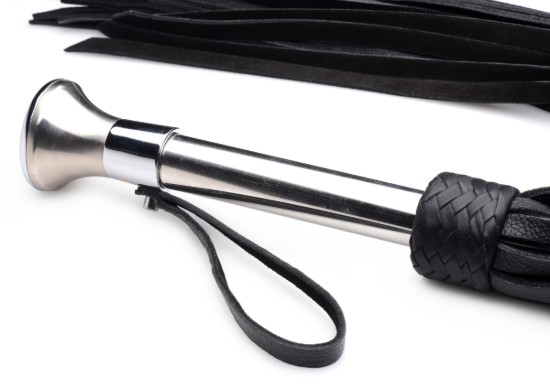 Picture of Leather Flogger with Stainless Steel Handle