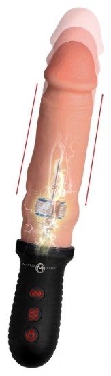 Picture of 8X Auto Pounder Vibrating and Thrusting Dildo with Handle - Beige