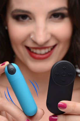 Picture of Vibrating Bullet with Remote Control - Blue