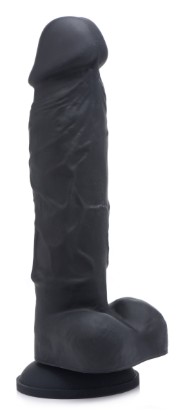 Picture of Power Pecker 7 Inch Silicone Dildo with Balls - Black