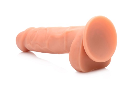 Picture of Power Pecker 7 Inch Silicone Dildo with Balls - Flesh