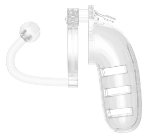 Picture of Clear Chastity Cock Cage with Plug - Large