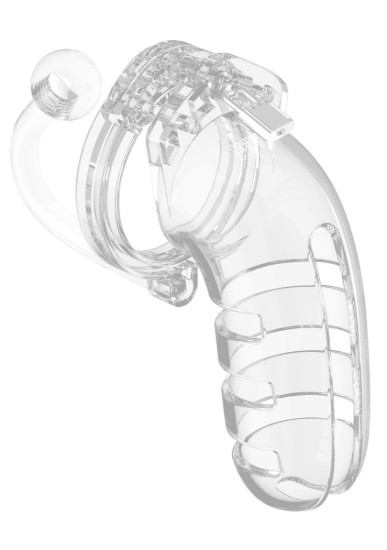 Picture of Clear Chastity Cock Cage with Plug - Large