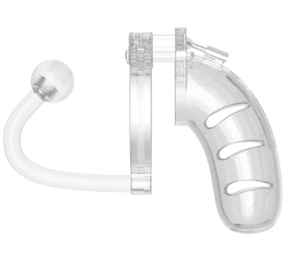 Picture of Clear Chastity Cock Cage with Plug - Medium