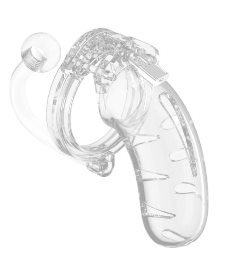Picture of Clear Chastity Cock Cage with Plug - Medium