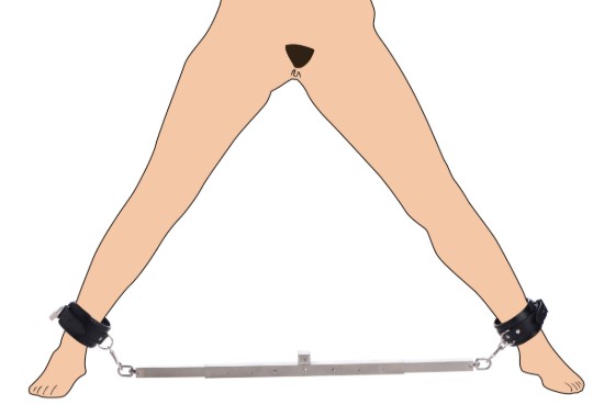 Picture of Squat Anal Impaler with Spreader Bar and Cuffs