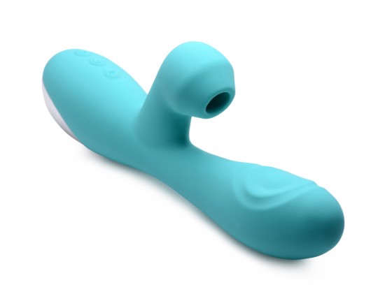 Picture of 10X Silicone Suction Rabbit Vibrator - Teal