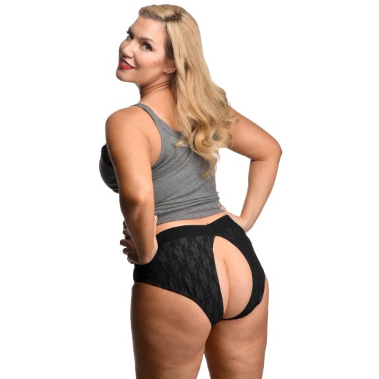 Picture of Lace Envy Black Crotchless Panty Harness - 3XL